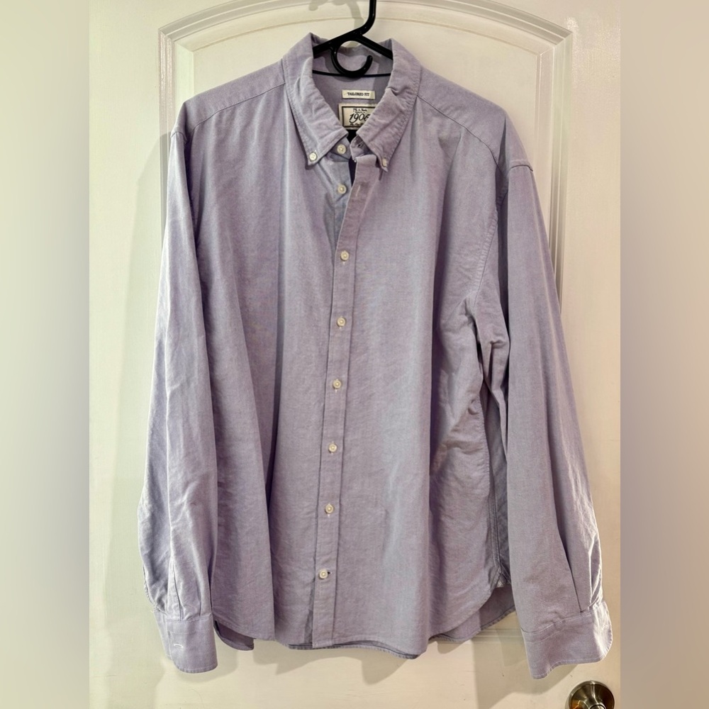 Jos A Banks Men's Light Blue Casual Button-Down Shirt